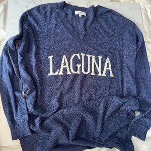 Laguna Cashmere/Silk Blend V-Neck Sweater - Size M